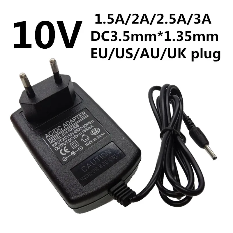 

220V to DC 10V 1.5A 2A 2.5A 3A dc power adapter 3.5mmx1.35mm interface Power Supply 100-240v ac adapter EU US AU UK Plug