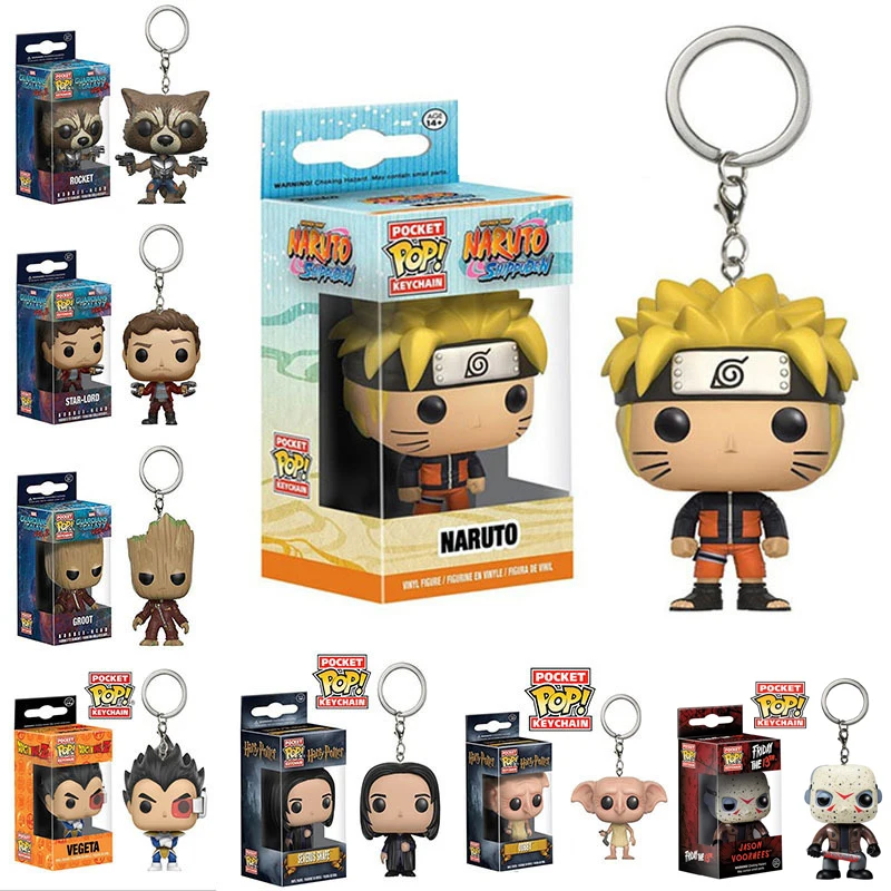

FUNKO POP Harri Potter Jason voornees Naruto Pocket Pop Keychain Toy PVC action Figure Collection Model toys for children gift