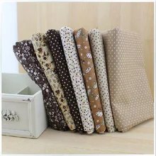 7 Шт./лот 50 см х 50 см Урожай коричневый Хлопок Ткань Жир Квартал Bundle Лоскутная Ткань Тильда Ткань стежка