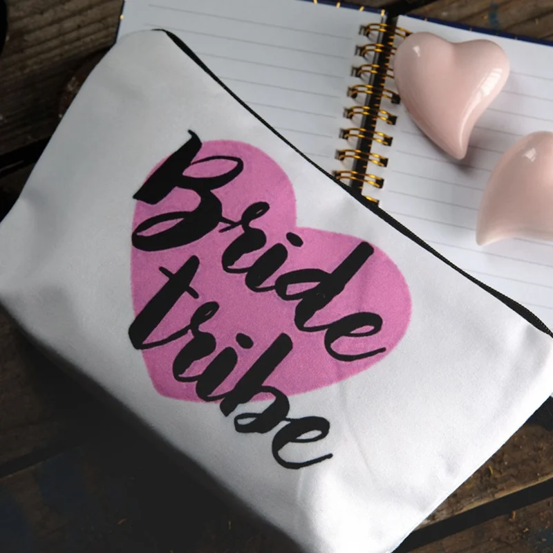 

Comestic Bags Bride Tribe Wedding Unique Gift For Bridal Party Bags Purses Clutch Free Shipping
