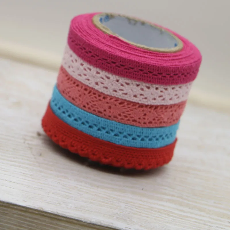 1 см хлопковая кружевная лента тканая рулон декоративная ткань|cotton lace ribbon|cotton
