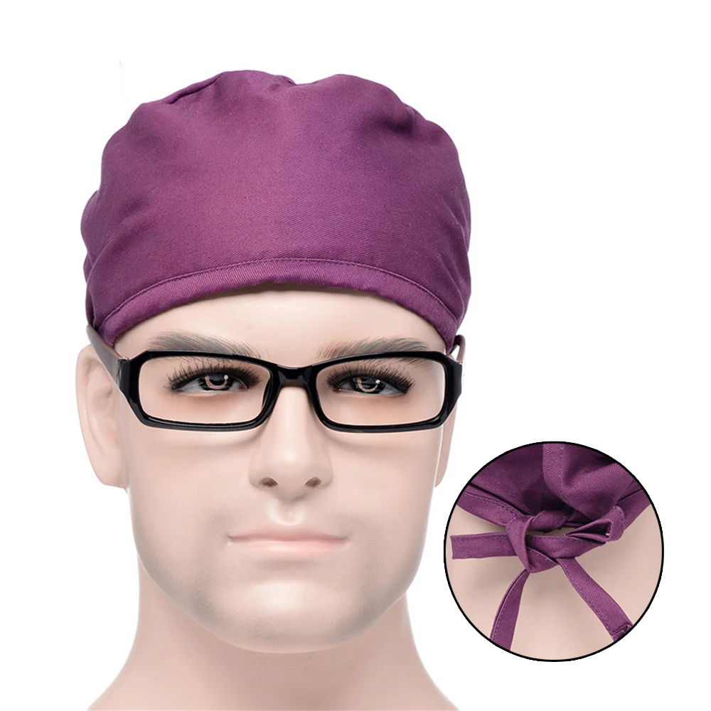 

Unisex Working Beauty Cap Men Practical Medical Surgical Surgery Hat Printing Nurse Doctor Adjustable Operating Cap