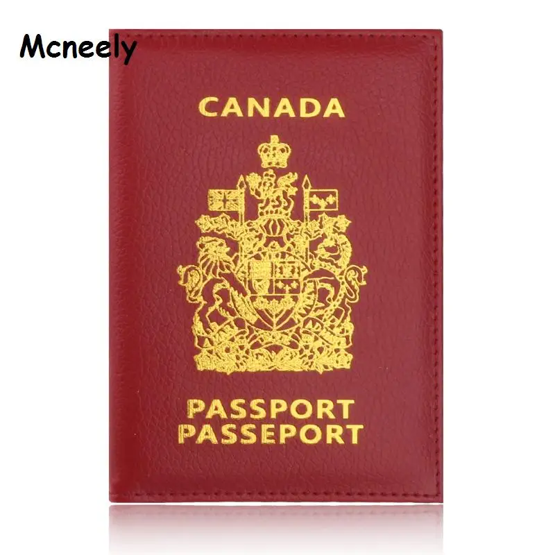 Женская канадская Обложка для паспорта органайзер для проездных документов для паспорта Канада кожаный чехол для защиты паспорта высокое качество