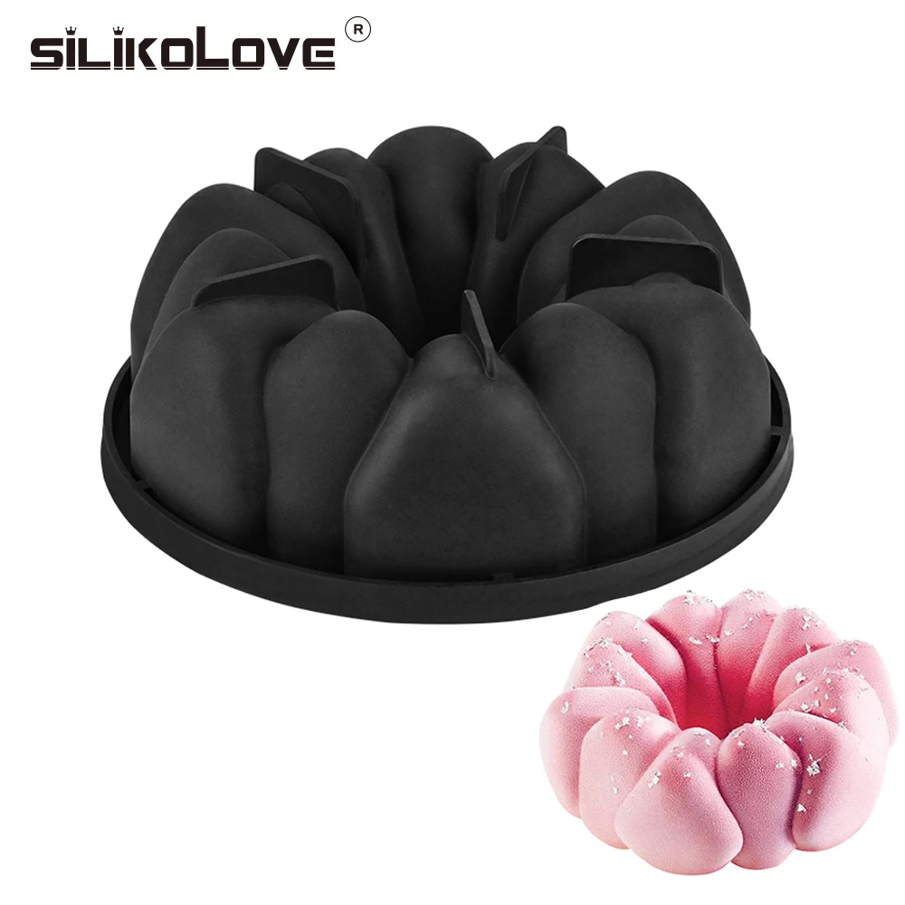 SILIKOLOVE новинка 7 дюймов форма для торта 3D венок гирлянда силиконовые формы