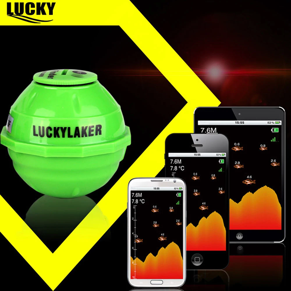 محظوظ FF916 WiFi اللاسلكية صياد السمك الروسية سونار Fishfinder التطبيق أفضل أعمق السونار دغة إنذار ل 45 متر عمق الصيد