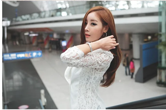Mr.nut long-sleeved professional wear female Korean version of the self-cultivation lace stitching small suit blazer