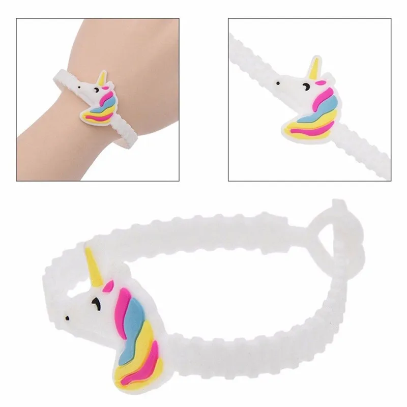 

PINKSEE 5Pcs Cute Silicone Little Horse angle Bracelets For Girls Boys Kids Fashion Jewelry Accessories 8 Styles