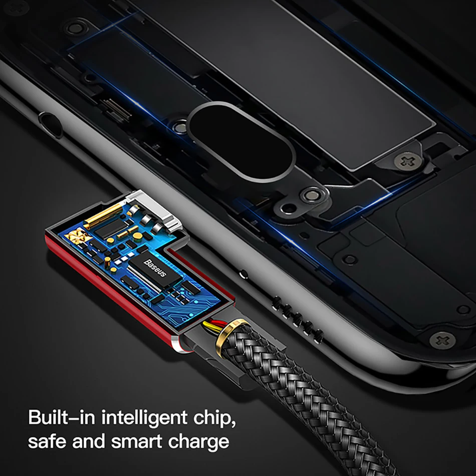 Реверсивный кабель Micro USB Baseus для мобильных игр Xiaomi Redmi 4X Note 4 5 Plus передачи данных