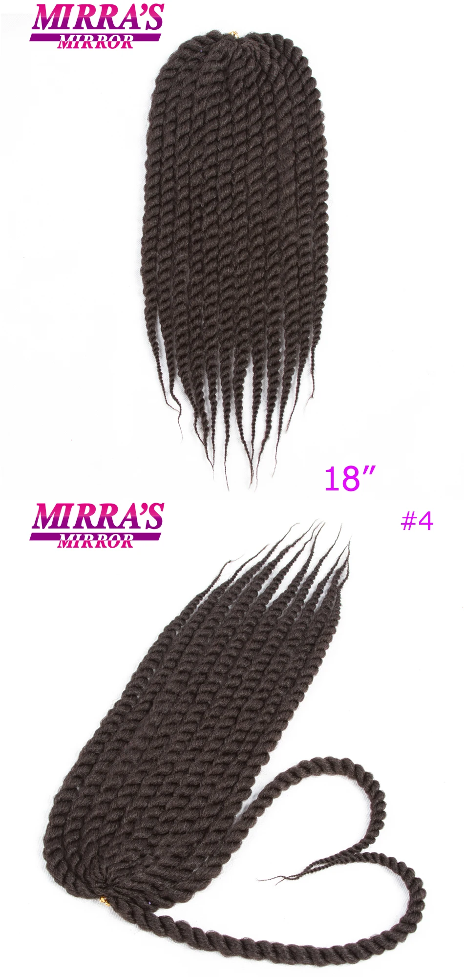 Mirra's Mirror Гавана Mambo Twist волосы 1" 18" 2" крючком Косы черный коричневый Сенегальский синтетический плетение волос 12 корней/упаковка