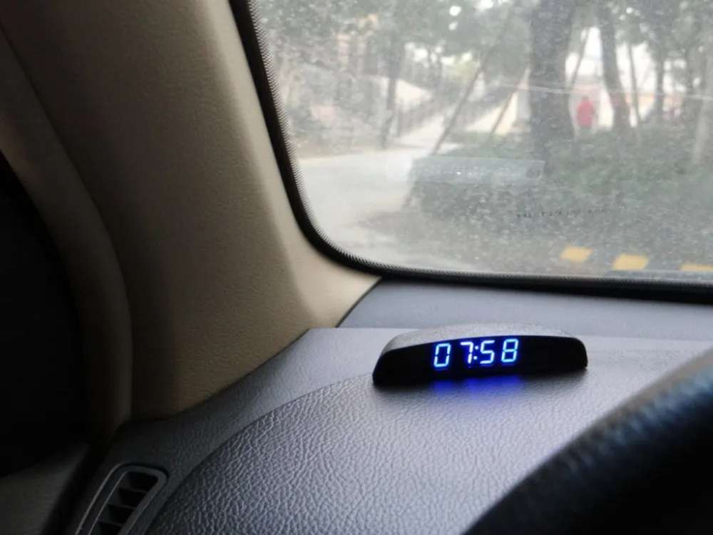 Car 3 In1 Digital Outdoor Indoor Led Voltage Indicator Clock For GMC