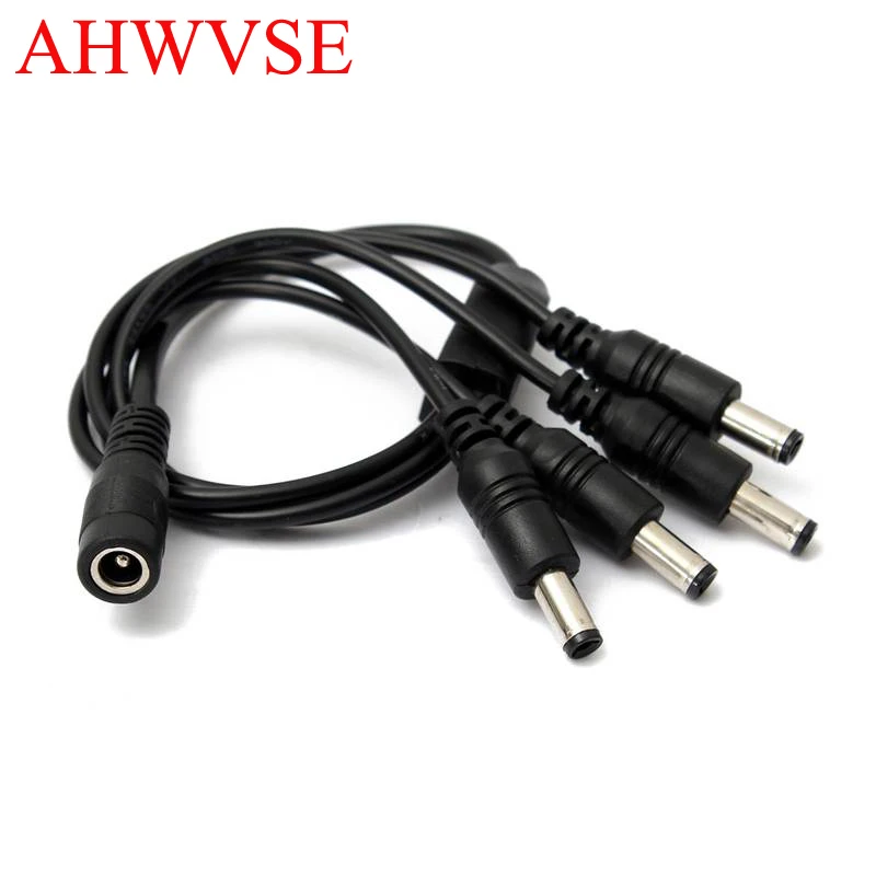 Ahwvse 1 до 4 DC Мощность 4-Порты и разъёмы Splitter адаптер кабель видеонаблюдения Камера для видеонаблюдения Камера кабель 5,5x2,1 мм Secuirty Системы