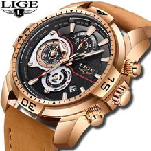 LIGE Mens Watches Top Brand Luxury Quartz Watch Men Military Waterproof Sport Watch Men Business Leather Watch Relogio Masculino LIGE Mens Watches Top Brand Luxury Quartz Watch Men Military Waterproof Sport Watch Men Business Leather Watch Relogio Masculino