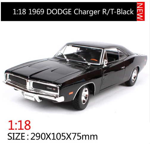 1:18 1969 DODGE зарядное устройство R/T мышцы старая модель автомобиля литья под давлением модель автомобиля игрушка Декор модель игрушки