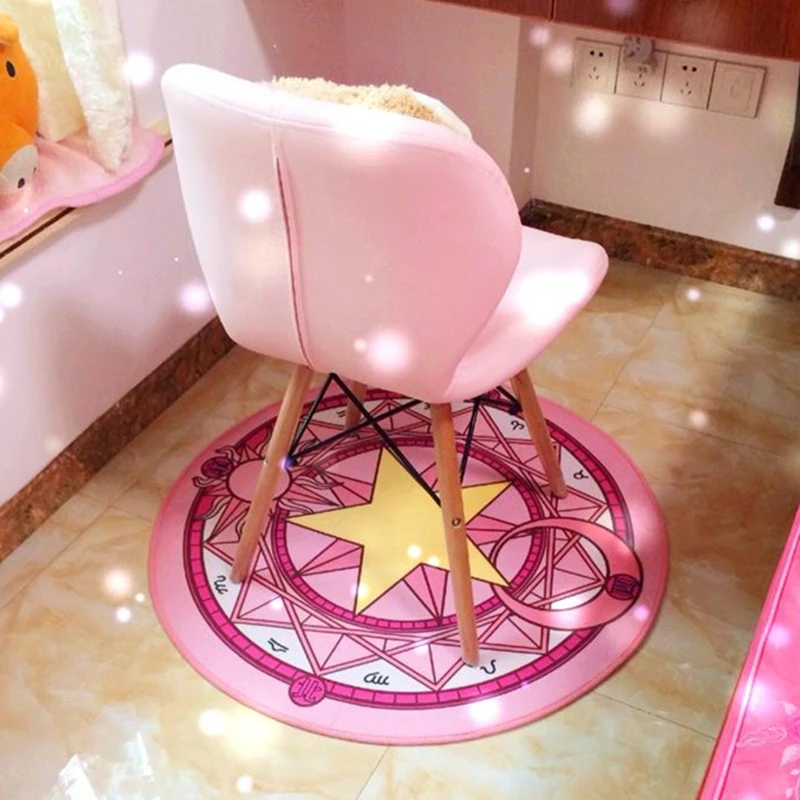  Cartoon Card Captor Sakura Rug Mat Magic Array Carpet Doormat Antislip Plush Princess Creative Hand