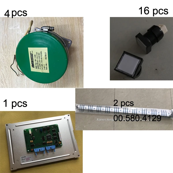 

1 pcs control panel, 4pcs encoder, 2 pcs clip bar 00.580.4129,and 16 pieces button