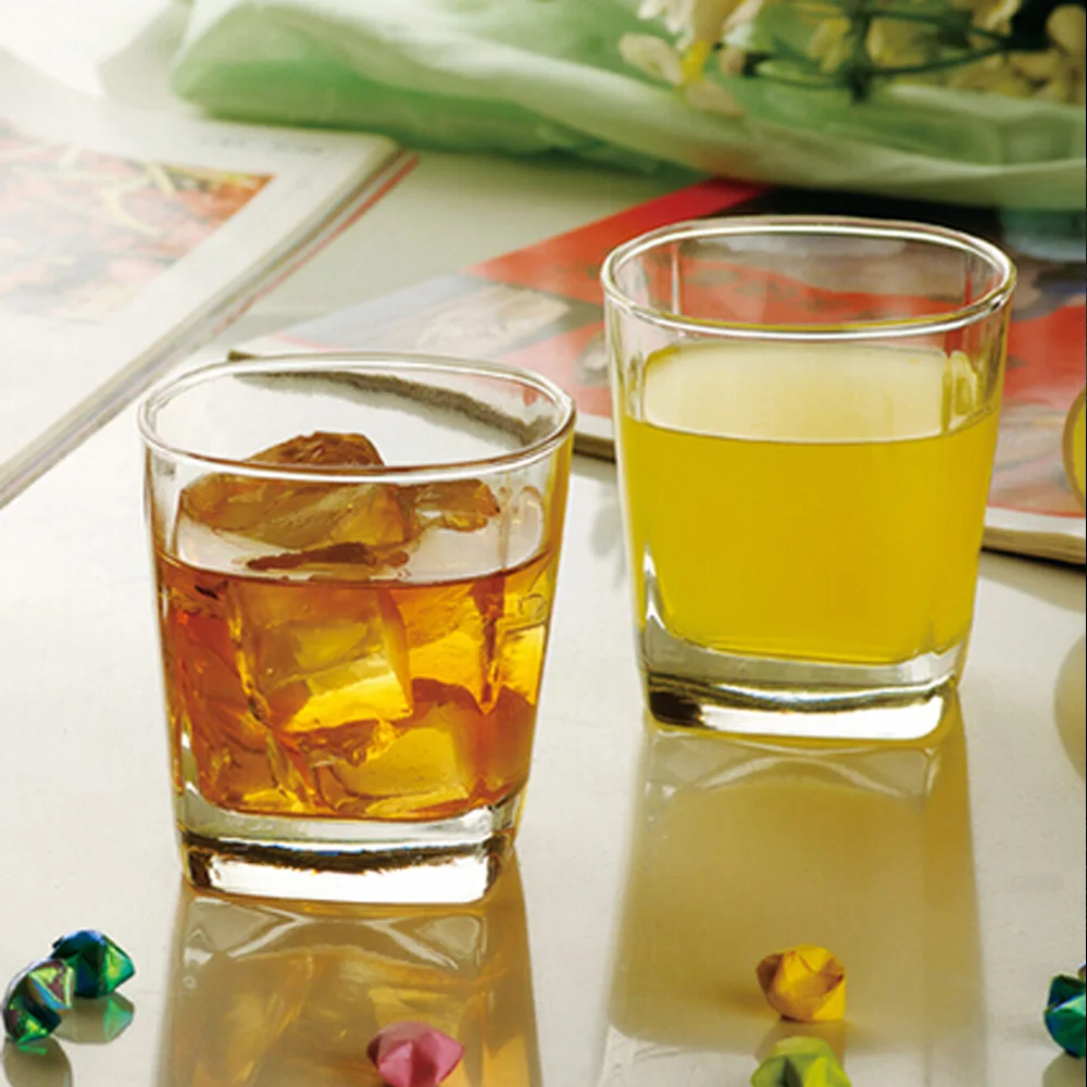 300ml Crystal Glass Cup Square White Spirits Mug Whiskey Cups Small Wine Cup Shot Glassglass