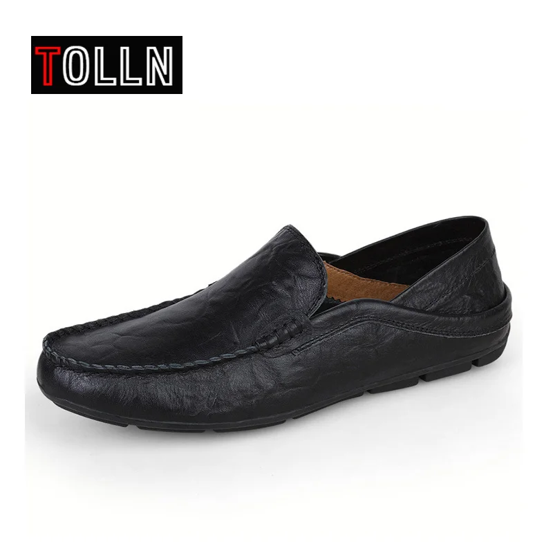 

Casual Men Shoes Breathable Male Shoes Slip On Summer Fashion Men Leather Shoes Men Flats Mens Leather Loafers