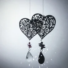 H& D 38 мм хрустальные призмы на окно Висячие солнечные Ловец Радуга производитель коллекция орнамент Любовь Сердце капли для дома свадебный Декор подарок