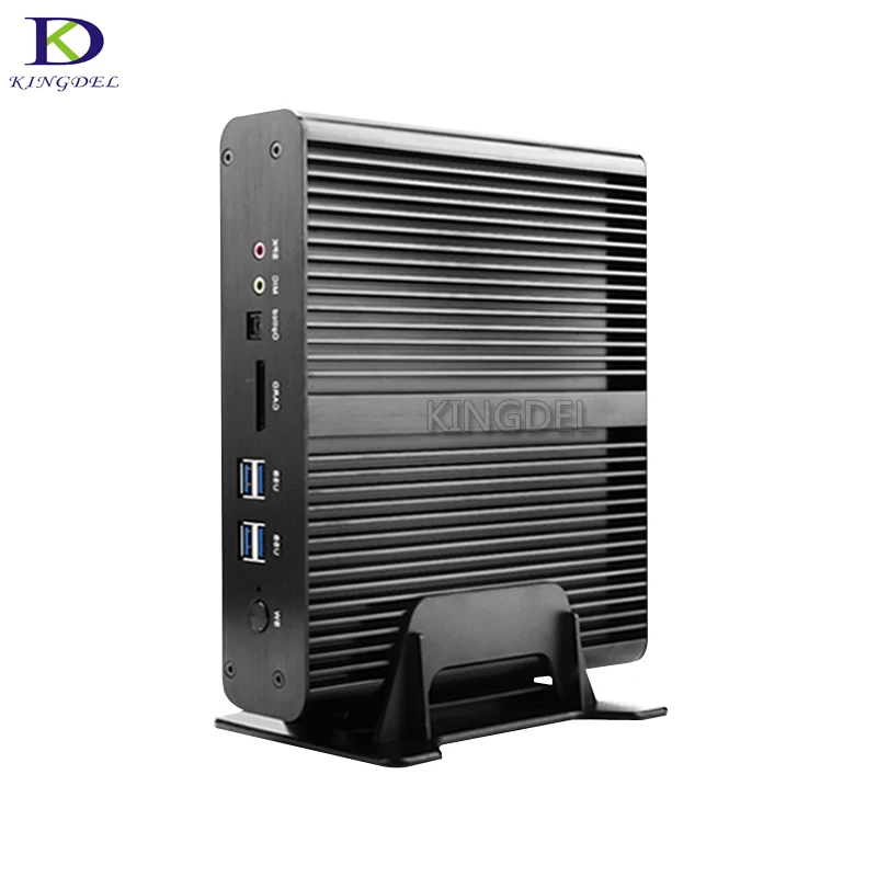  2019 Kaby Lake Mini PC Dual LAN Fanless Mini PC i7 7660U HTPC DDR4 RAM 4K HD Micro Desktop Gaming C