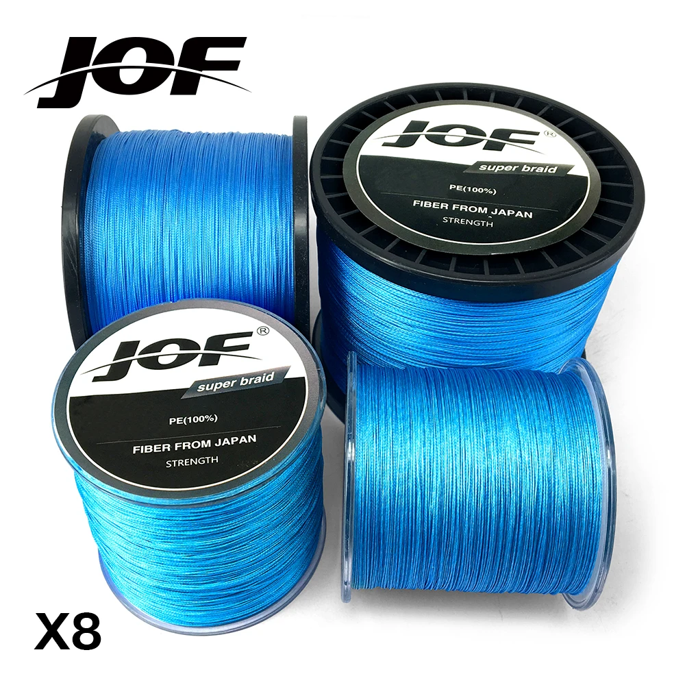

JOF Carp Fishing Line 8 Strands 100M 150M 300M 500M 1000M Blue PE Extreme Braided Fishing Line Sea Fishing Line Cord