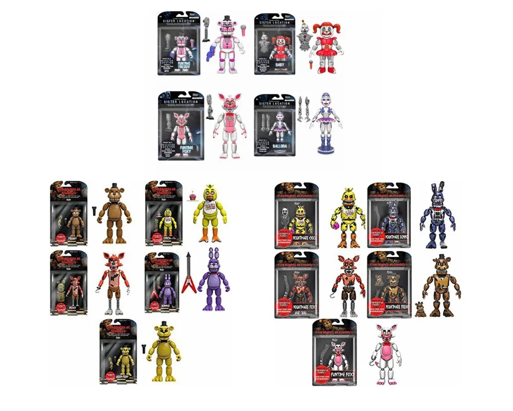 Оригинальная коллекция Five Nights At Freddy's CHICA FREDDY BONNIE FOXY GOLD новая коробка | Игрушки и