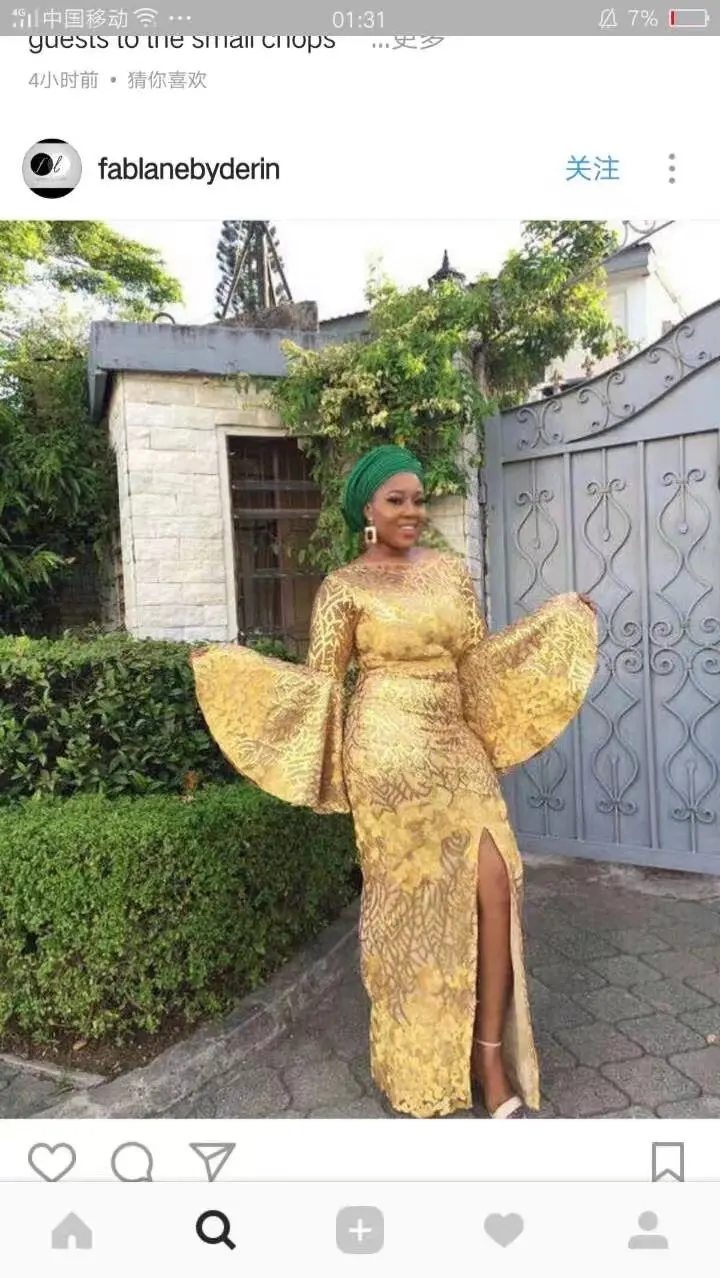 

M097 free transport of yellow sequined lace fabric 5yard/African lace fabric, pure sequined high quality African evening wear