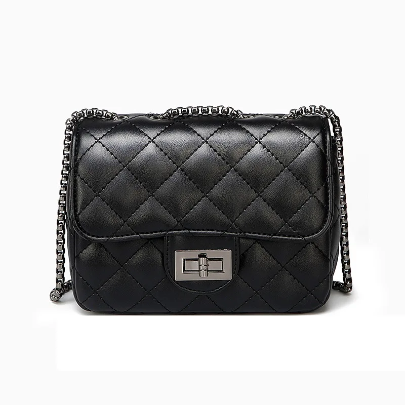 

Guangzhou Women's Bag Factory Direct Sales Wholesale 2019 Ladies Shoulder Bag Wild Rhombic Chain Bag Mini Bag
