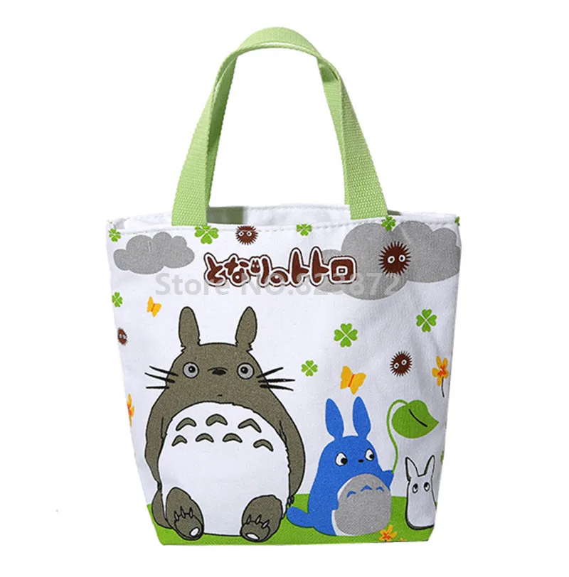 

Cute Cartoon Totoro Girls Kids Lunch Bag for School Women Children Mini Small Tote Lunch Box Bags Zipper Handbag Picnic Food Bag