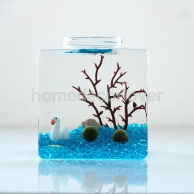 Clear Square Glass Vase Flower Planter Pot Diy Terrarium Container