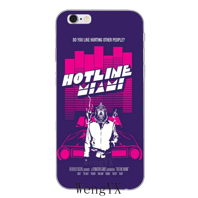 Популярная игра hotline Майами 3 тонкий силиконовый мягкий чехол для телефона iPhone 4 4s