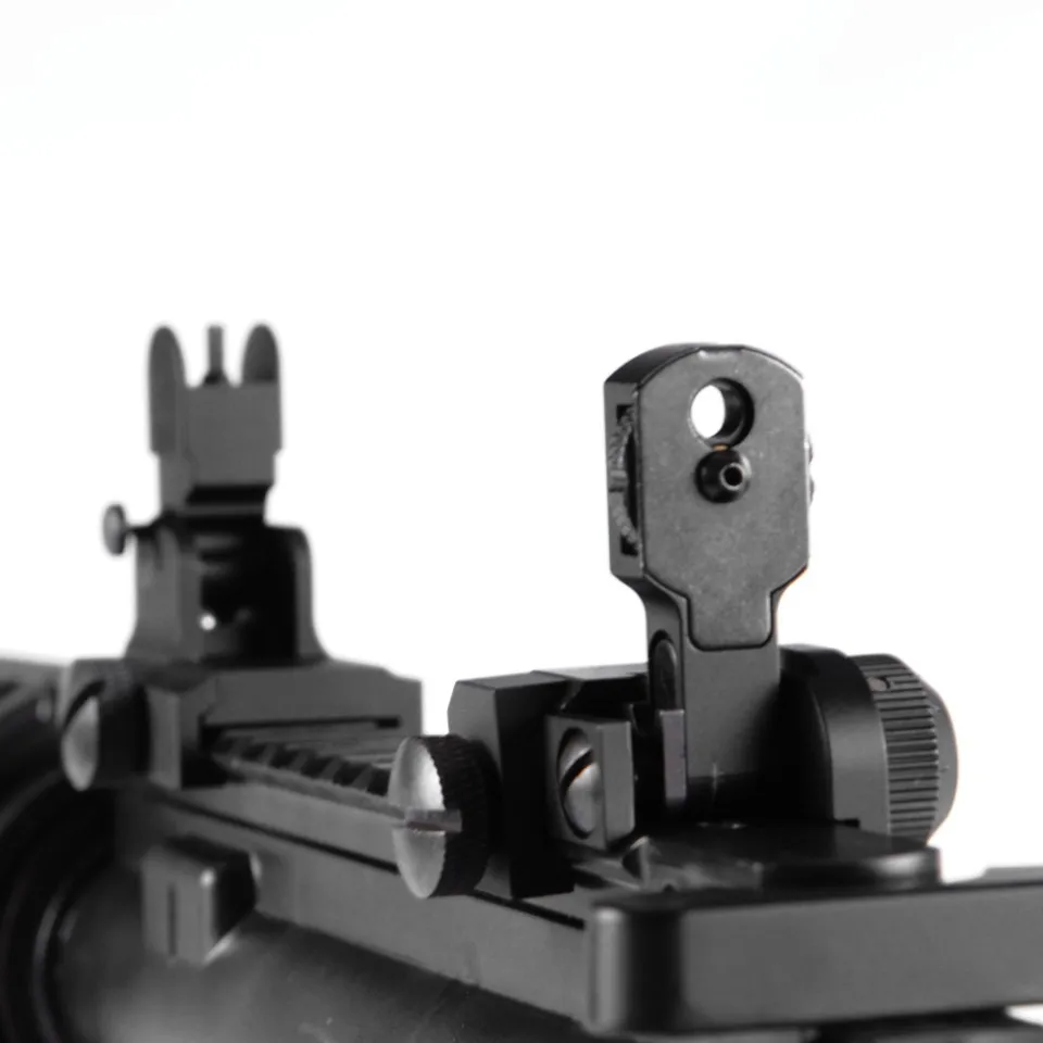 Image 1 Pair Premium Flip up Front Rear Iron Sight Set Dual Aperture Fit Picatinny Rail of Hunting Gun Accessories