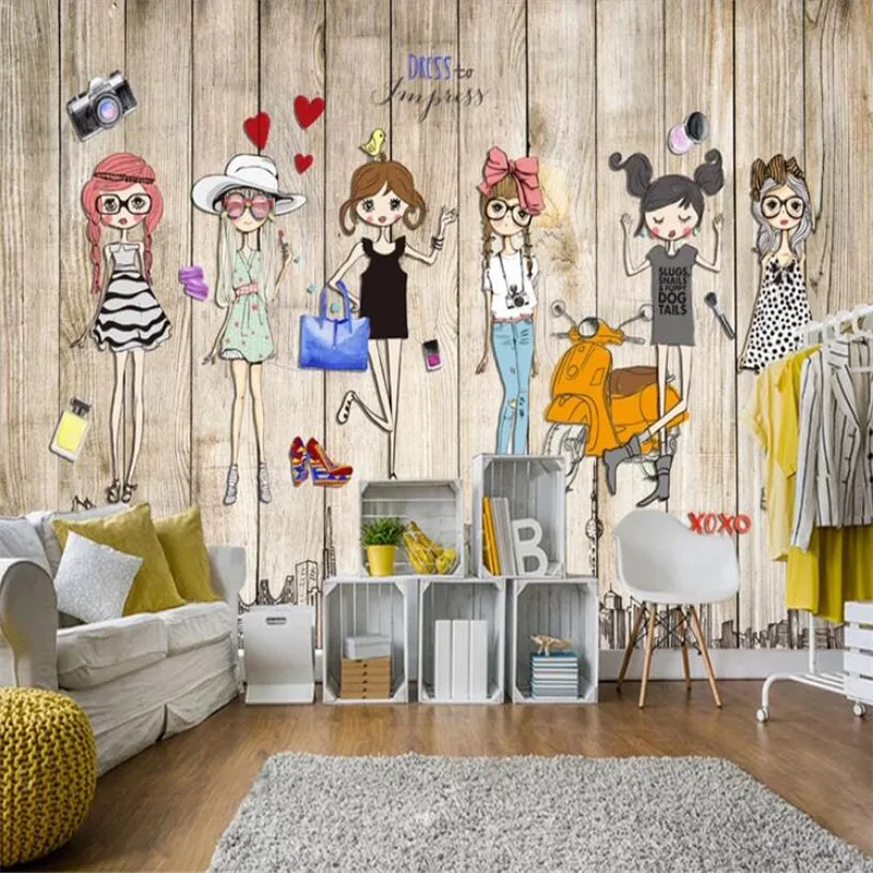 Hand-painted three-dimensional fashion girl background high-grade wall cloth manufacturers wholesale wallpaper mural photo wall Hand-painted three-dimensional fashion girl background high-grade wall cloth manufacturers wholesale wallpaper mural photo wall