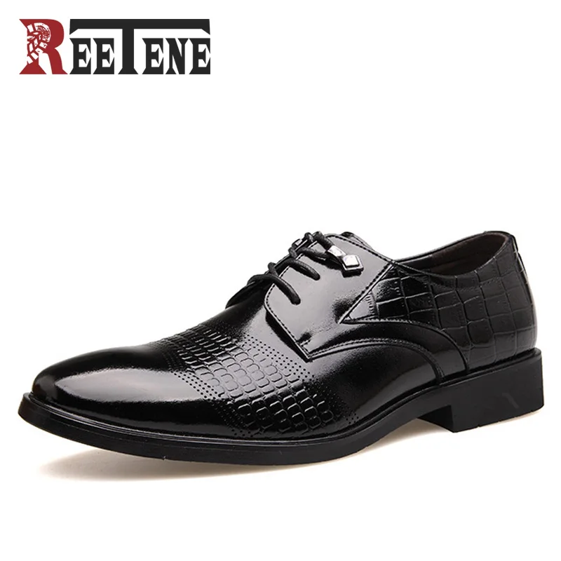 

REETENE 2018 New Fashion Genuine Leather Men Casual Shoes Luxury Brand Men Shoes Leather Shoes Men High Qulaity Men Flats