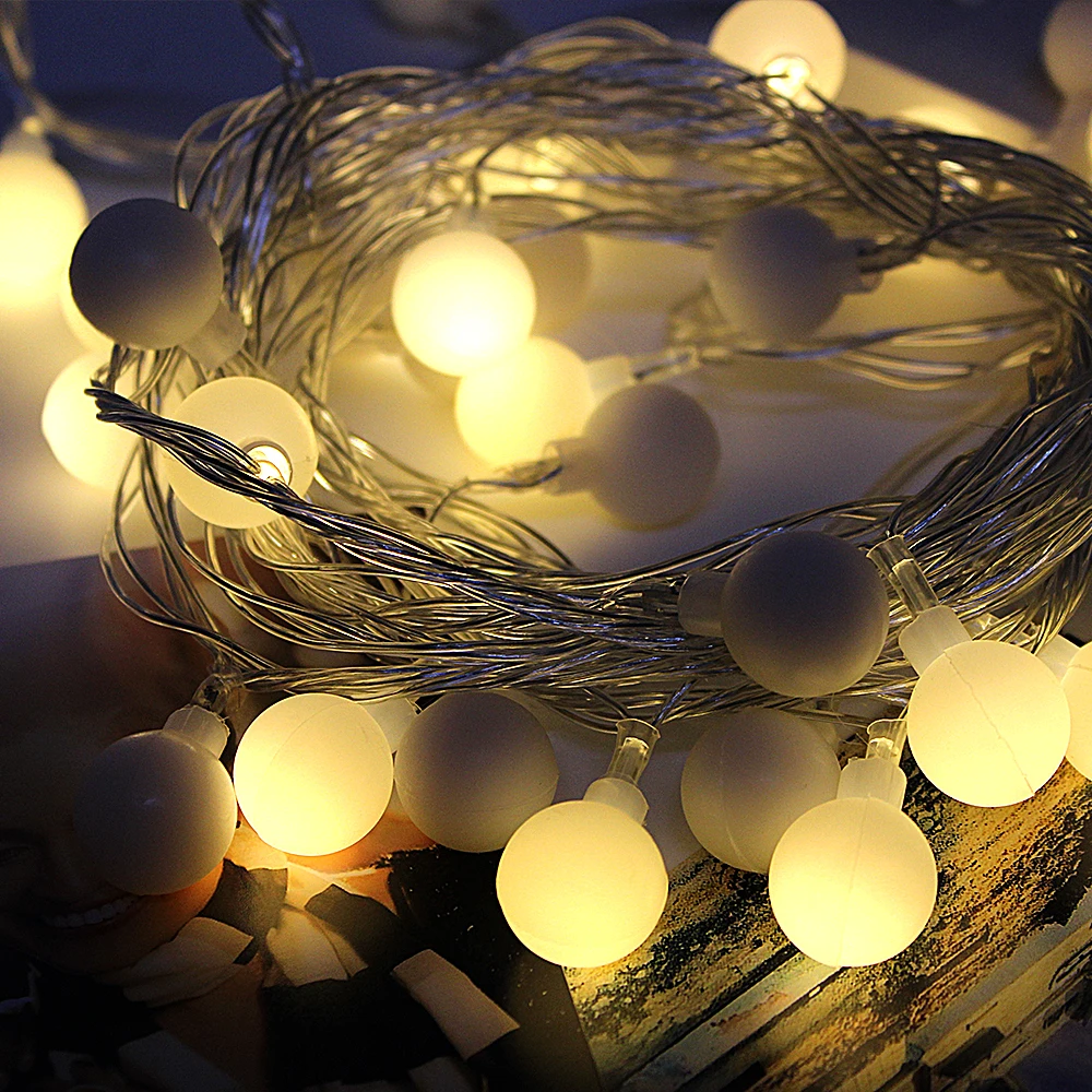 

Led Fairy Lights Battery Operated Night Light 3M 10M Led Ball String Light Waterproof IP44 Garland for Wedding Holiday Home Lamp