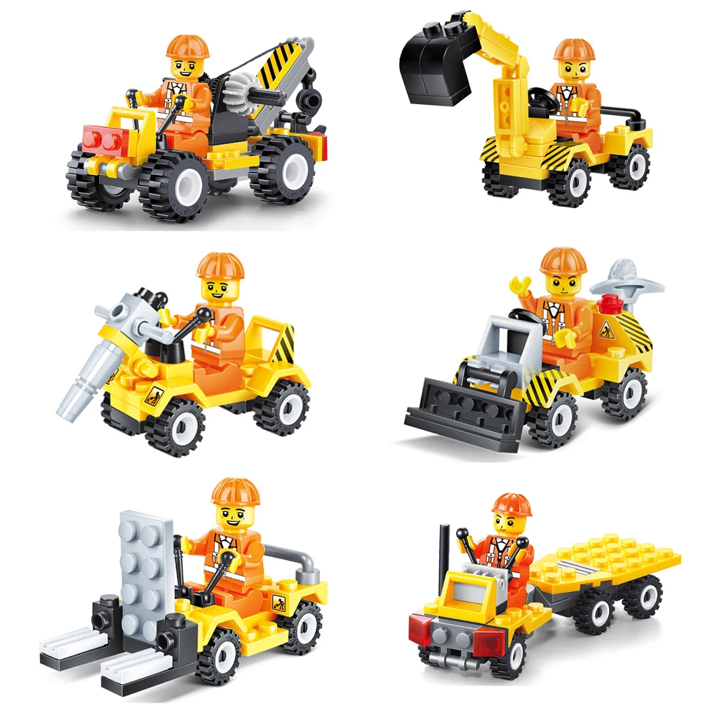 

Creative Educational Building Blocks Toys For Kids 6Years City Engineering Series Construction Small Bricks DIY Gift