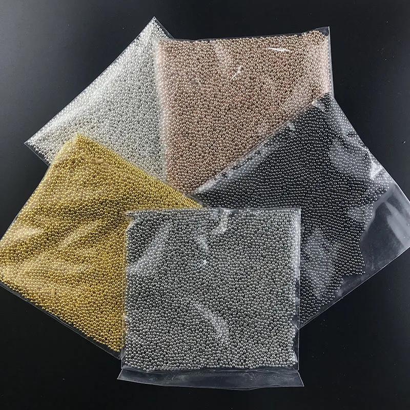 Online Swagpick 300g Stahl Ball Metall Silber Gold Caviar Perlen Mini Nagel Kunst Dekorationen Großhandel Preis