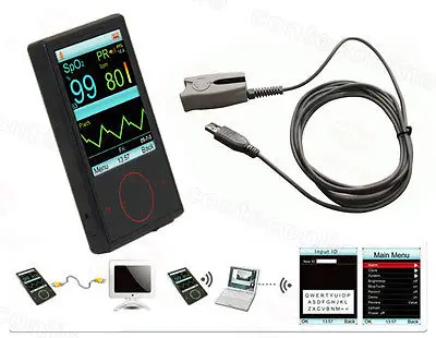 

CMS 60FW ( CMS60F) Oxygen Blood SPO2 Color TFT touch USB Wireless Handheld Pulse Rate Screen Oximeter Bluetooth Free Shipping