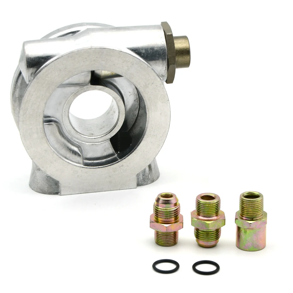 Adattatore filtro olio raccordi AN10 Adattatore termostato piastra sandwich radiatore olio Adattatore filtro olio 3//4-16 UNF
