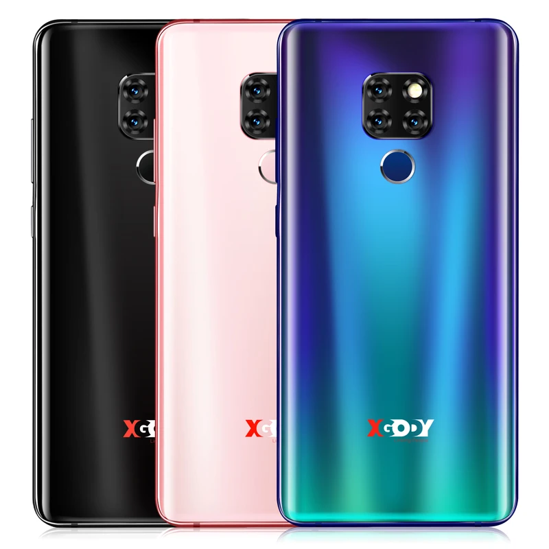 XGODY Dual 4G Sim мобильный телефон Android 9,0 6,2" 19:9 смартфон 2 Гб 16 Гб MTK6737 четырехъядерный 13,0 МП отпечаток пальца mate 20 мобильный телефон