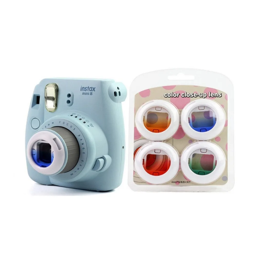 

Portable Cute 4 Colors Gradient Camera Filter Close Up Lens For Fuji Instax Mini 7s/8/8 /Kitty Polaroid