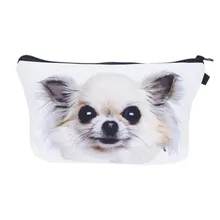Who Cares Travel Organizer Makeup Bag Chihuahua Bulldog Puppy Mostert 3D Print Cosmetic Wash Bag Women Neceser Maquillaje Bag