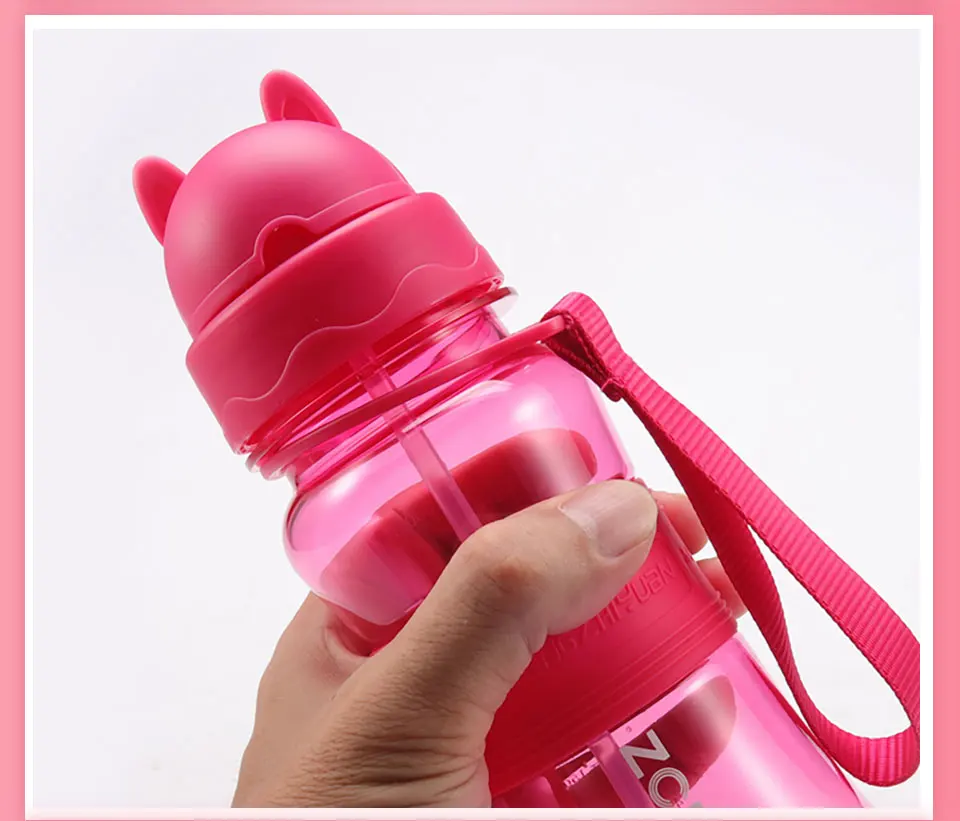 300ml BPA Free Sport Water Bottle For Kids Water Bottle With Straw Eco-friendly Tritan Children Baby My Bottles ZCForest        _13