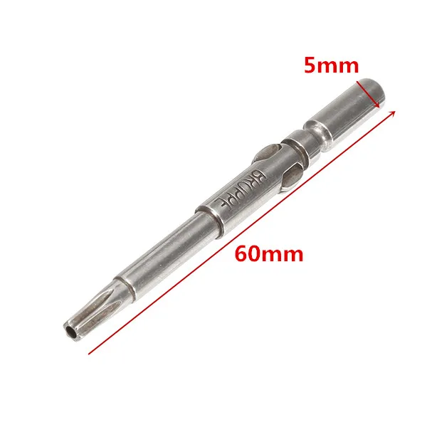 BROPPE 7Pcs 801 T6-T20 Torx Screwdriver Bit Set 5mm Round Shank Electric Screwdriver Bits
