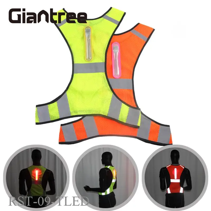 

Outdoor Working Clothes Unisex Running Reflective Sport Vest Polyester Fiber Outdoor LED Jacket Motorcycle