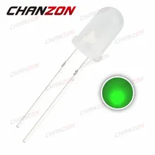 100 шт. 5 мм зеленый светодиодный светильник-диод с Круглым Верхом рассеянный светильник 20 мА DC 3 в светодиодный 5 мм лампа с широким углом