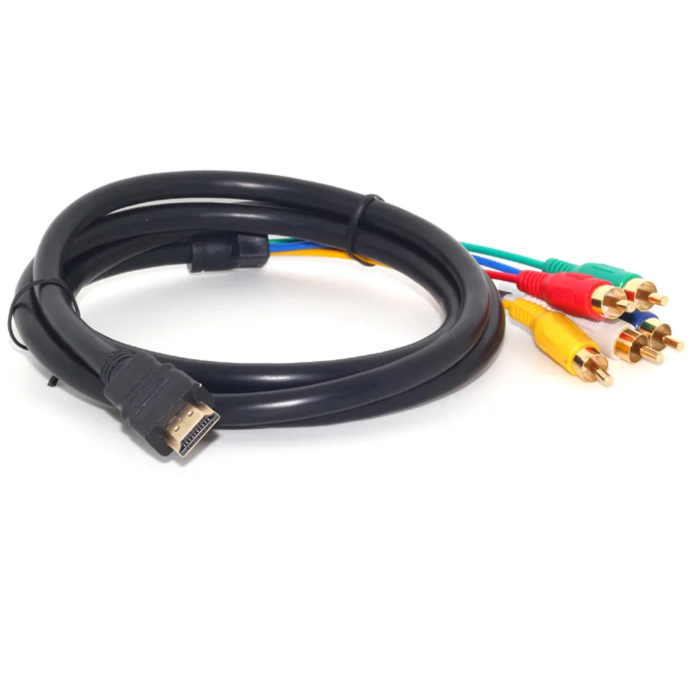 HDMI до 5 RCA Мужской Аудио Видео кабель-преобразователь компонентов для HD tv BOX 1080 P DVD расширение Прямая доставка Превосходное качество 5,16