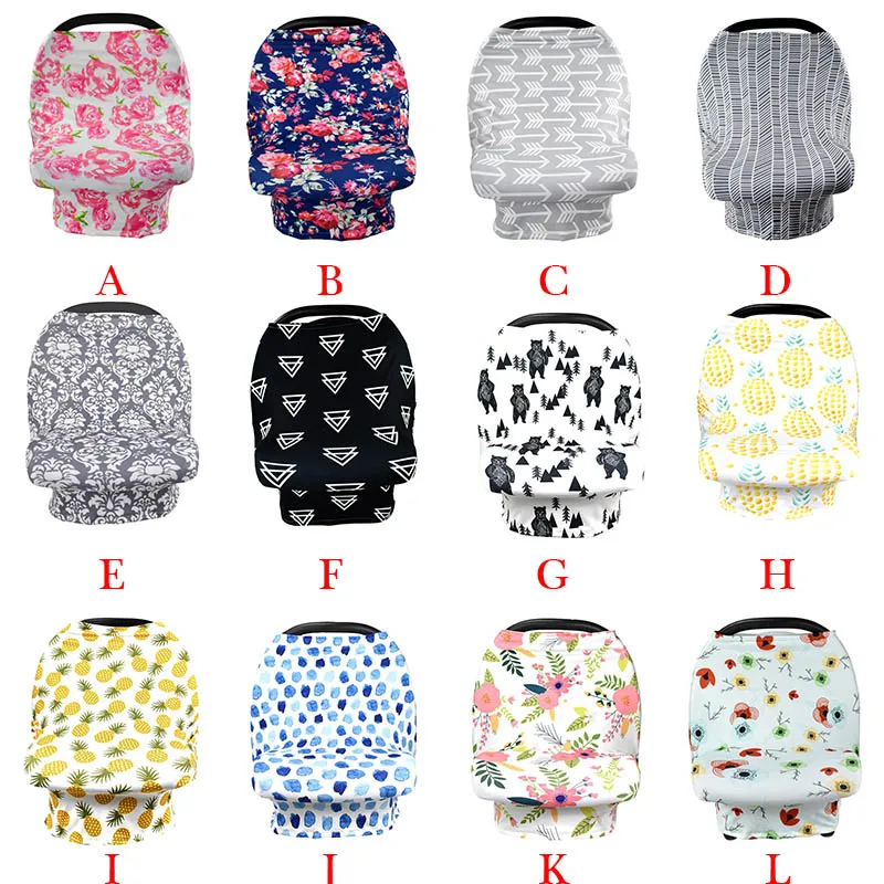 

Baby Car Seat Cover Unisex Lightweight and Breathable Canopy 100% Cotton Fits Standard Newborn Carseats Protecting Infants