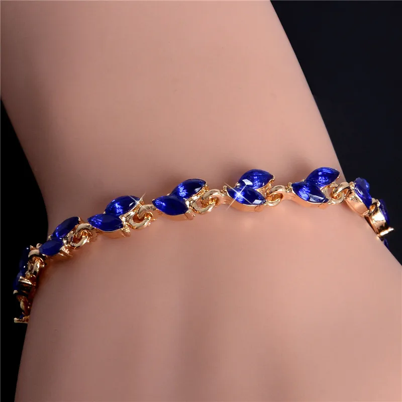Высота: HYDE модное и новое золотые украшения Цвет 5 цветов CZ разноцветные Австрийские кристаллы элегантный блестящий браслет для подарка pulseira feminin
