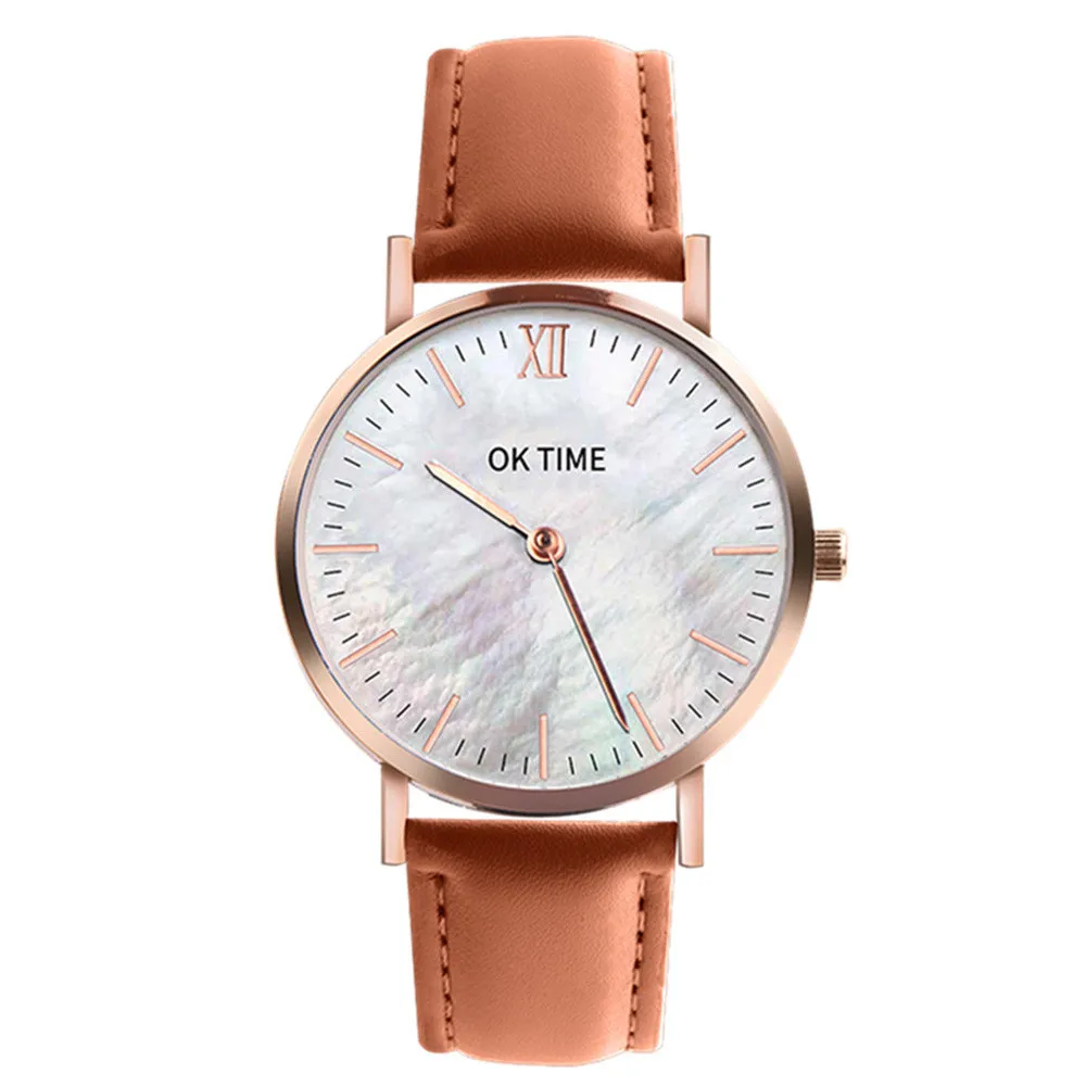 Betreasure Ultra Thin lovers Men's Women Watches Luxury Leather Casual Quartz Watch