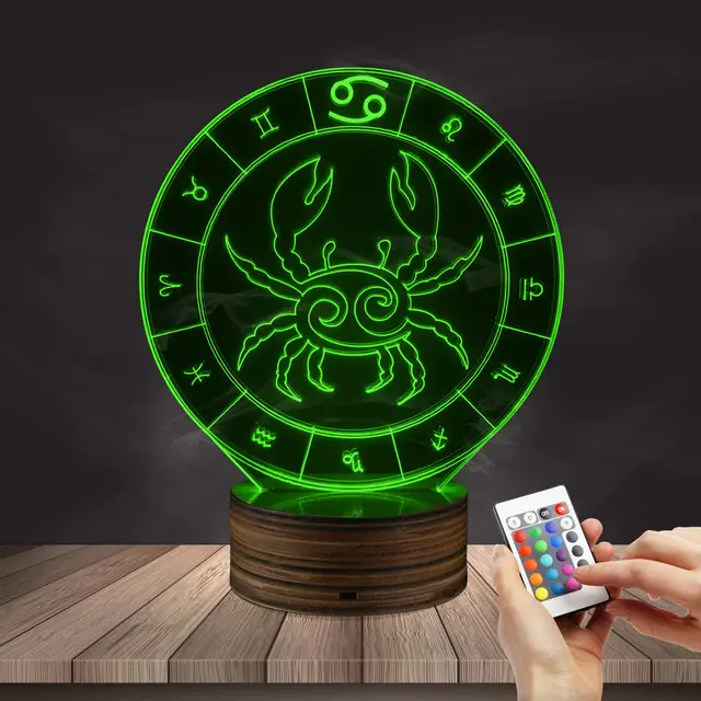 Buy 1Piece Zodiac 3D Multicolor Lamp LED Decorative